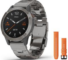 Garmin fenix 6 Sapphire Sportuhr grau titan