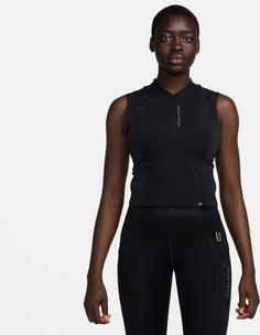 Rückansicht von Nike Trail Funktionstank Damen black-black-dk smoke grey