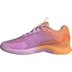 Rückansicht von adidas Avacourt 2 Tennisschuhe Damen hazy orange-legend ivy-bliss lilac