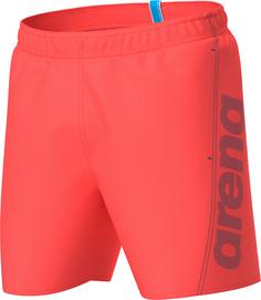 Arena Logo Badeshorts Herren calypso coral-blue cosmo