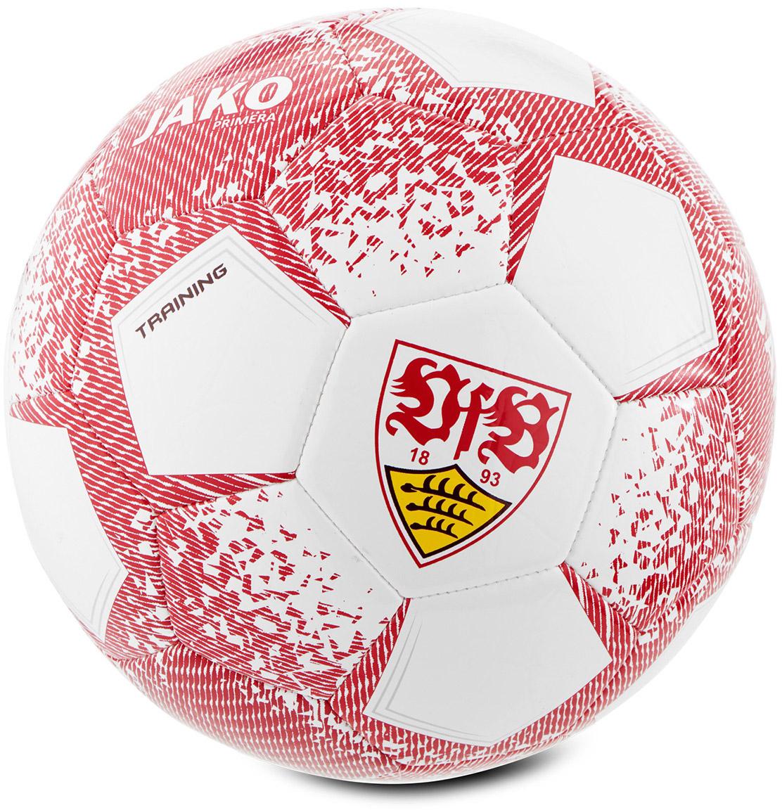 JAKO VFB Fan Fu&szlig;ball - wei&szlig;-rot