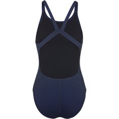 Rückansicht von Nike Fastback Badeanzug Damen midnight navy