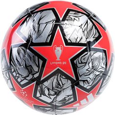 adidas UCL CLB Fußball silver met-solar red-black