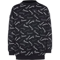 Nike NSW CLUB Sweatshirt Kinder black-white
