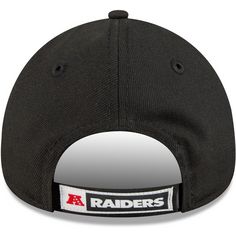 Rückansicht von New Era NFL Oakland Raiders Team Cap Cap schwarz