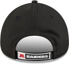 Rückansicht von New Era NFL Oakland Raiders Team Cap Cap schwarz