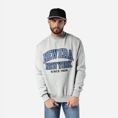 Rückansicht von New Era Sweatshirt Herren grey-blue