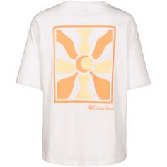 Rückansicht von Columbia North Cascades T-Shirt Damen white-wavy rays