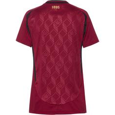 Rückansicht von adidas Belgien EM24 Heim Fußballtrikot Damen team coll burgundy