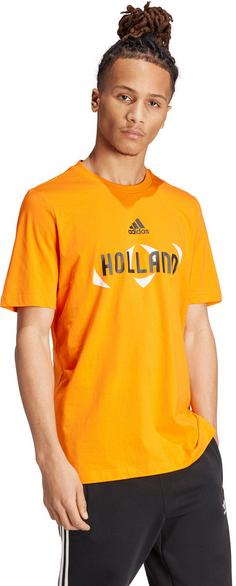 Rückansicht von adidas Niederlande EM24 Fanshirt Herren orange