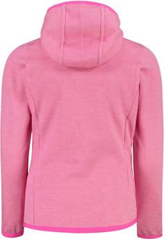 Rückansicht von CMP Strickfleece Kinder fuxia-bianco
