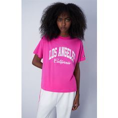 Rückansicht von CHAMPION American Summer T-Shirt Damen rasperry rose