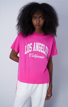 Rückansicht von CHAMPION American Summer T-Shirt Damen rasperry rose