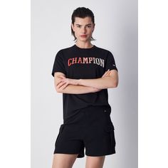 Rückansicht von CHAMPION Legacy T-Shirt Damen black beauty