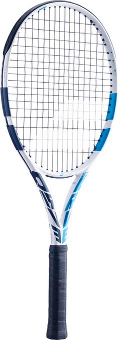 Rückansicht von Babolat EVO DRIVE LITE Tennisschläger Damen weiß-blau