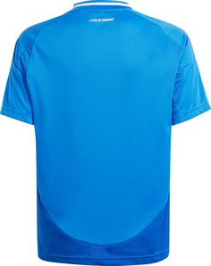 Rückansicht von adidas Italien EM24 Heim Fußballtrikot Kinder blue