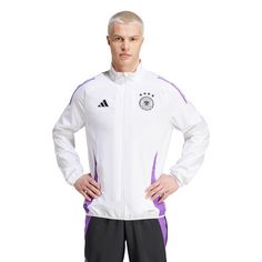 Rückansicht von adidas DFB EM24 Trainingsjacke Herren white