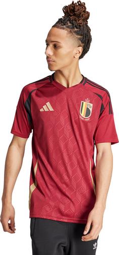 Rückansicht von adidas Belgien EM24 Heim Fußballtrikot Herren team coll burgundy