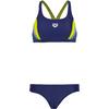 Arena Threefold Bikini Set Damen - navy-grey blue-soft green