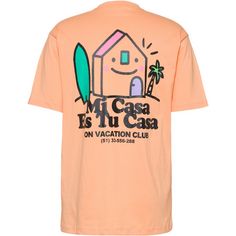 Rückansicht von ON VACATION Mi Casa T-Shirt peach