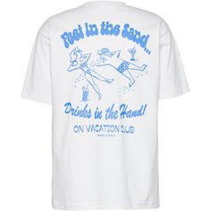 Rückansicht von ON VACATION Beach day T-Shirt white