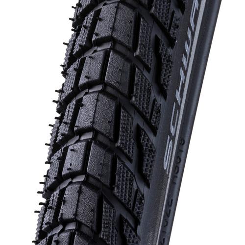 Rückansicht von Schwalbe Marathon Plus Tour Performance Line Fahrradreifen schwarz