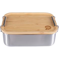 Origin Outdoors Bamboo-Clip Lunchbox edelstahl-braun