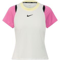 Nike Advantage Tennisshirt Damen white-playful pink-black-black