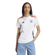 Rückansicht von adidas DFB EM24 Heim Fußballtrikot Damen white