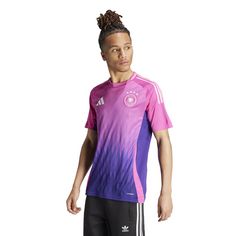 Rückansicht von adidas DFB EM24 Auswärts Fußballtrikot Herren semi lucid fuchsia-team colleg purple