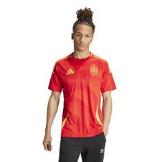 Rückansicht von adidas Spanien EM24 Heim Fußballtrikot Herren better scarlet