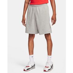 Rückansicht von Nike Club Shorts Herren dark grey heather-white