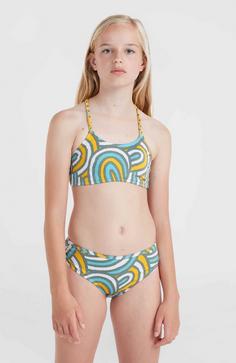 Rückansicht von O'NEILL TROPICS Bikini Set Kinder blue rainbow stripe