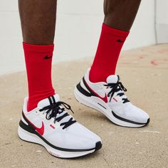 Rückansicht von Nike AIR ZOOM STRUCTURE 25 Laufschuhe Herren white-fire red-black-lt smoke grey
