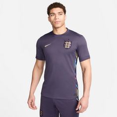 Rückansicht von Nike England 2024 Auswärts Fußballtrikot Herren dark raisin-sesame