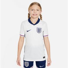 Rückansicht von Nike England 2024 Heim Fußballtrikot Kinder white-blue void