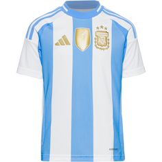 adidas Argentinien Heim Fußballtrikot Kinder white-blue burst