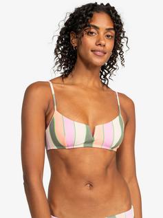 Rückansicht von Roxy Vista Bikini Oberteil Damen agave green very vista stripe