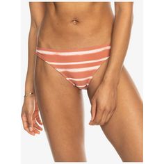 Rückansicht von Roxy Beach Classics Bikini Hose Damen cedar wood happy stripe