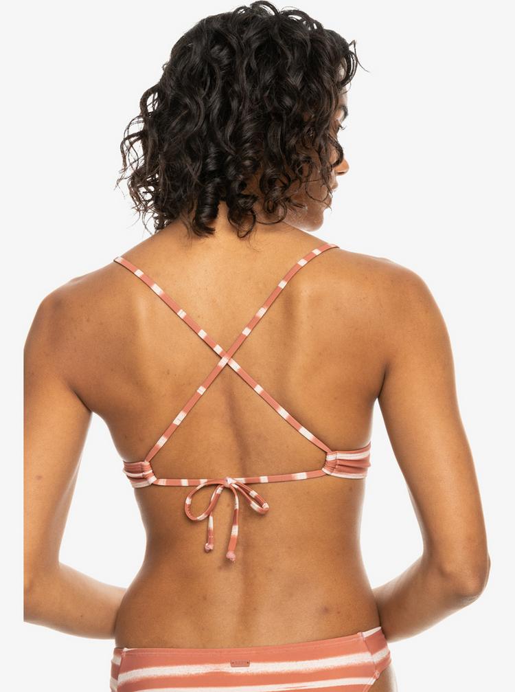 Roxy Roxy Beach Classic Bikini Oberteil Damen - cedar wood happy stripe - 1 | SportScheck