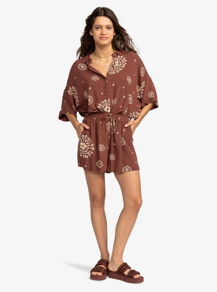 Roxy Roxy Lekeitio Break High Shorts Damen - root beer bacan bandana - 3 | SportScheck