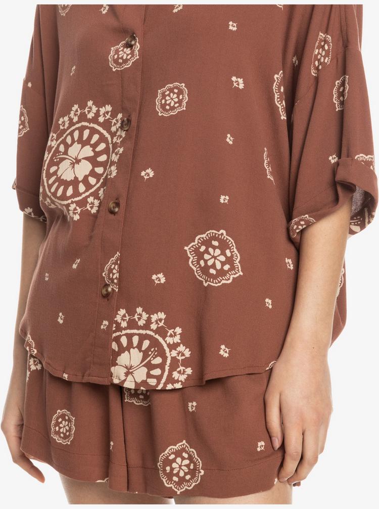Roxy Roxy Beach Nostalgia Kurzarmbluse Damen - root beer bacan bandana - 3 | SportScheck