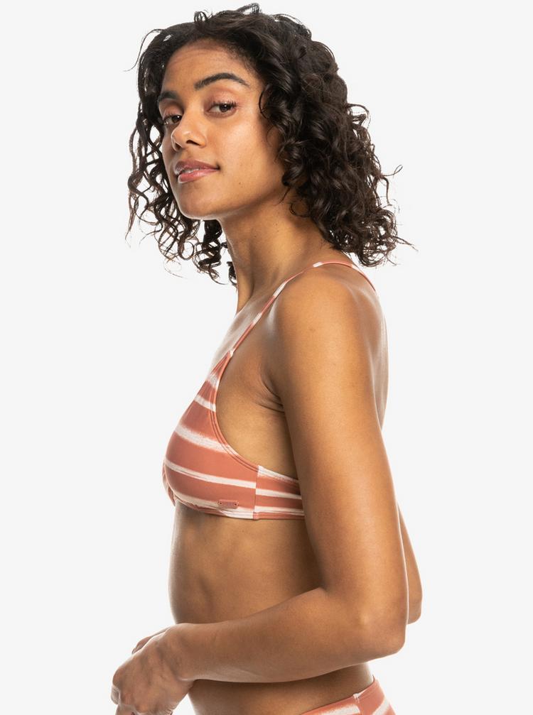 Roxy Roxy Beach Classic Bikini Oberteil Damen - cedar wood happy stripe - 2 | SportScheck