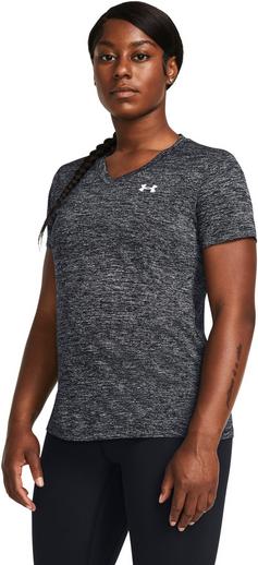 Rückansicht von Under Armour Tech SSV- Twist Funktionsshirt Damen black-white