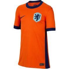 Nike Niederlande 2024 Heim Fußballtrikot Kinder safety orange-blue void-copa-blue void