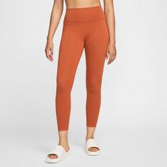 Rückansicht von Nike One 7/8-Tights Damen burnt sunrise-black