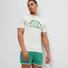 Rückansicht von Ellesse Club T-Shirt Herren off white
