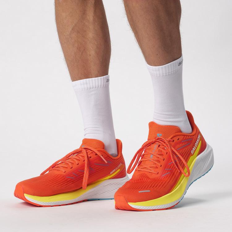 Salomon Salomon AERO BLAZE 2 Laufschuhe Herren - dragon fire-sulphur spring-white - 0 | SportScheck