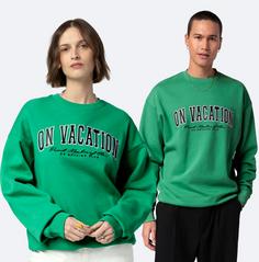 Rückansicht von ON VACATION College Sweatshirt green