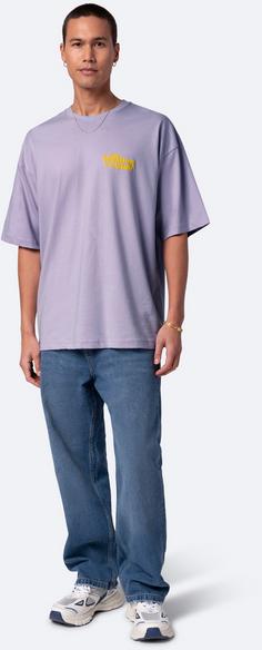 Rückansicht von ON VACATION Enjoy T-Shirt light purple
